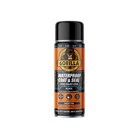 Gorilla Glue 115173 Waterproof Coat & Seal Spray Black 450ml GRGPSSBK450