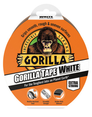 Gorilla Gorilla Tape 48mm x 27m White DIY at B&Q