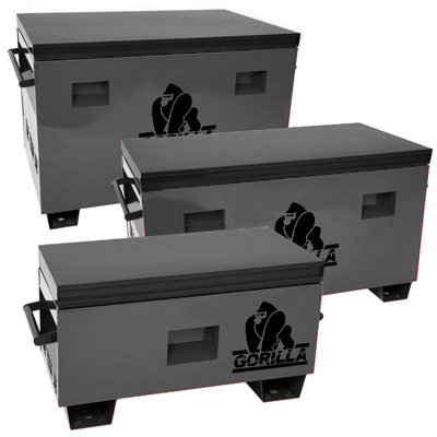 GORILLA Site Boxes x3 Heavy Duty Storage Safes for Garage, Workshop & Vans Price Comparisons | Compare The Build