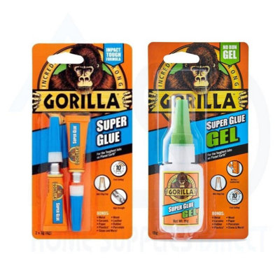 Gorilla Strong Adhesive Liquid 2 x 3g + Strong Adhesive Gel 15g ...