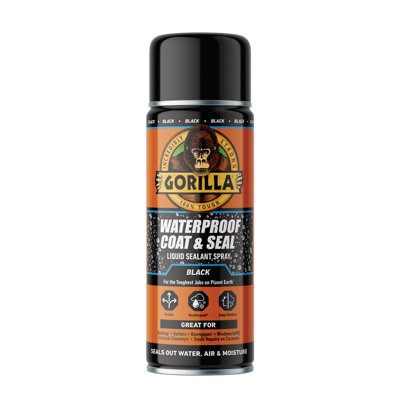 Gorilla Waterproof Coat & Seal Spray Black 450ml NEW,115173