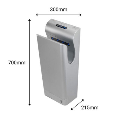 Gorillo Ultra Blade Hand Dryer with HEPA filter - Silver
