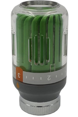 Goshe Green/Grey Radiator Thermostatic Valve Head M30x1,5 Crystal Colour 8-30C Temperature Price Comparisons | Compare The Build
