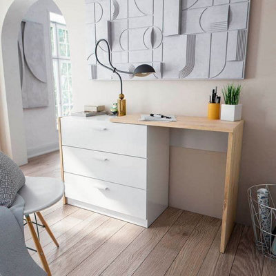 Space saving desk with drawers discount