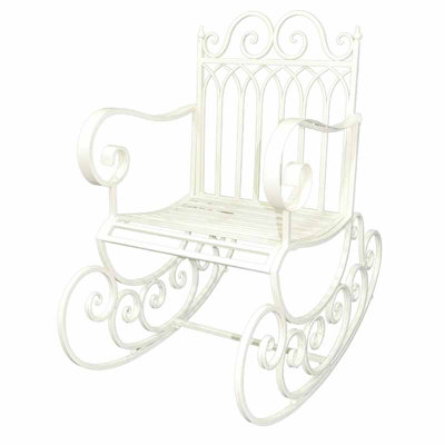 Gothic Rocking Chair - L94 x W61 x H98 cm - Cream