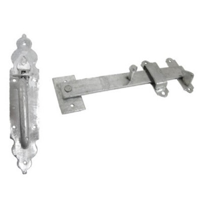 Gothic Suffolk Latch GALVANISED Garden Gate Thumb Catch