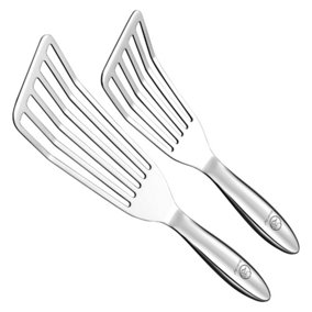 Gourmet Easy Set of 2 Stainless Steel Spatula - Silver