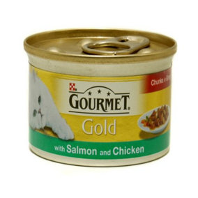 Gourmet Gold Can Salmon & Chicken Cig 85g (Pack of 12)