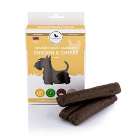 Gourmet Moist Sausages Chicken & Cheese (1 packet) Natural Healthy Dog Training Treats