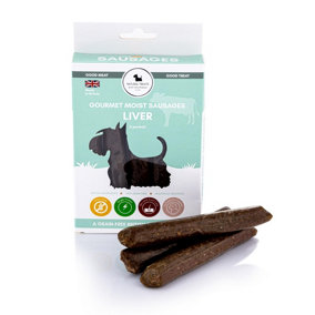 Gourmet Moist Sausages Liver (1 packet) Natural Healthy Dog Training Treats