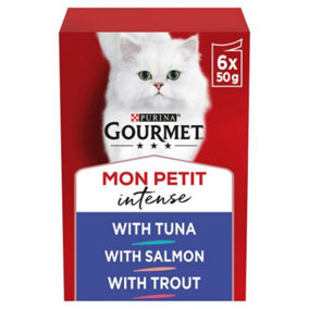 Gourmet Mon Petit Adt Cat  Wet Cat Food 6 FishSelect 6x50g (Pack of 8)