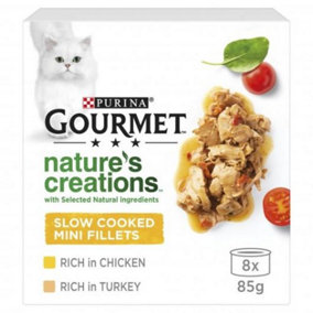 Gourmet Natures Creations Cat Food Chicken & Turkey 8x85g (Pack of 6)