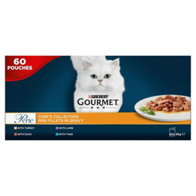 Gourmet Perle Pouch Chef Collection In Gravy Cat Food 60 x 85g