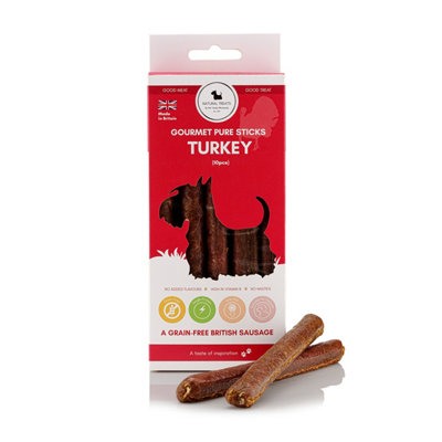 Gourmet Pure Sticks Turkey (10pc-packet) Natural Dog's Treat