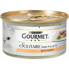 Gourmet Solitaire Can Premium Fillets Turkey In Sauce 85g (Pack of 12)