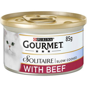 Gourmet Solitaire Can With Beef In Tomato Sauce 85g (Pack of 12)
