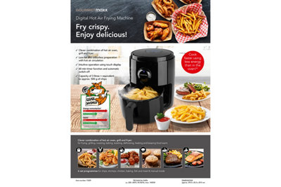 DUTRIEUX deep fryer electric cooking Elite Gourmet 5.3 Qt. Air Fryer  (black) - AliExpress