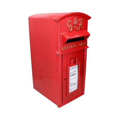 GR Royal Mail Post Mail Letter Box Replica Cast Iron Red Post Office