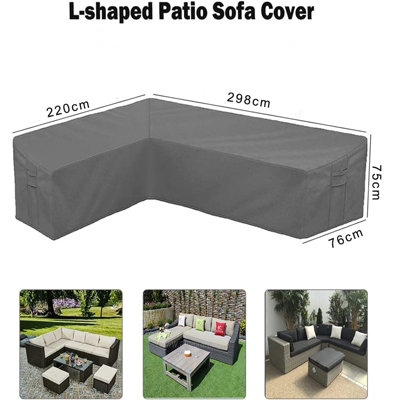 Gr8 Garden Waterproof L Shape Sofa Cover Premium Heavy Duty Protection Protector