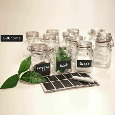 Glass Herb and Spice Jar With Personalised Waterproof -  Finland