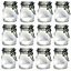 Gr8 Home 12 x Mini Clip Top Airtight Seal Food Spice Storage Preserve Glass Jars