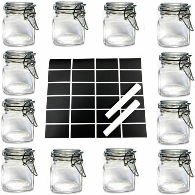 12 x Mini Glass Storage Preserve Jars