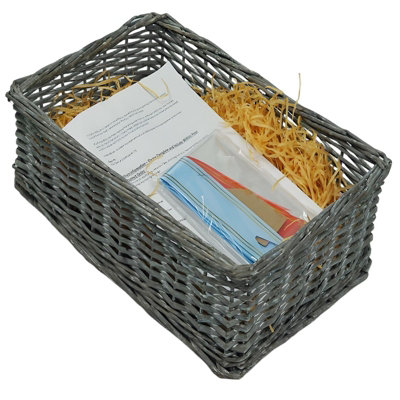 Gr8 Home Christmas Wicker Gift Hamper Basket DIY Kit Create Your Own ...