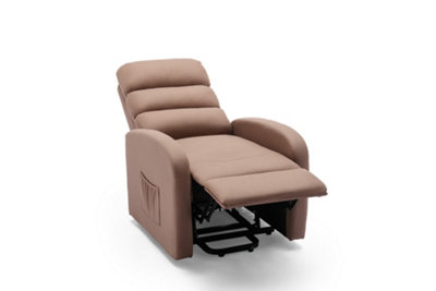 Grace Electric Fabric Single Motor Rise Recliner Lift Mobility Tilt Chair (Mocha)
