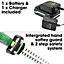 Gracious Gardens 18V Cordless Electric Hedge Trimmer 51cm Cutting Length Easy Cut Lightweight Handheld Battery Charger & Guard