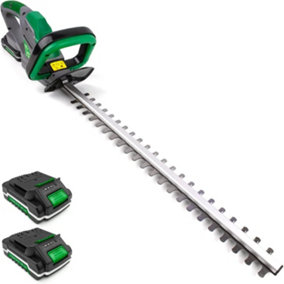 Gracious Gardens Cordless Garden Hedge Trimmer Rechargeable 18V Li Ion 2 Batteries and Charger Included