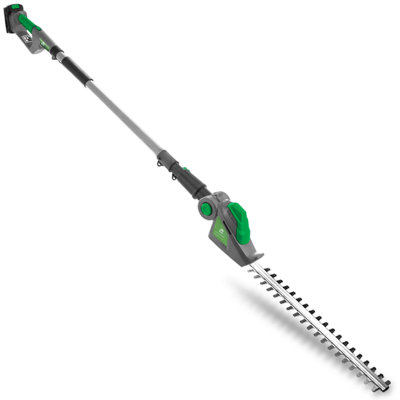 Gracious Gardens Cordless Hedge Trimmer Long Reach 18V Li Ion Battery Shoulder Strap and Charger Included