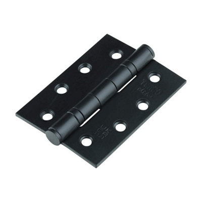 Grade 13 Fire Door Hinges - Matt Black Stainless Steel 101 x 76 x 3 mm - Timco 334308