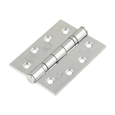 Grade 13 Fire Door Hinges - Satin Stainless Steel 101 x 76 x 3 mm - 3 Hinges -Timco 334519