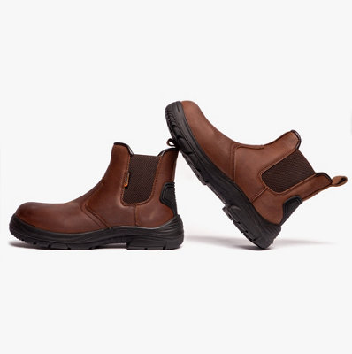 Grafters Grafters M9509B Mens Super Wide Dealer Safety Boots Brown - uk ...