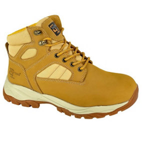 Grafters Mens Action Nubuck Safety Boots Honey (10 UK)