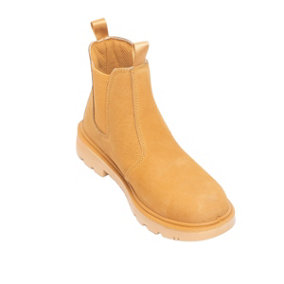 Grafters Mens Grinder Safety Twin Gusset Leather Dealer Boots Honey Nubuck (11 UK)