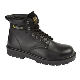 Grafters Mens Leather Safety Boots Black (5 UK)