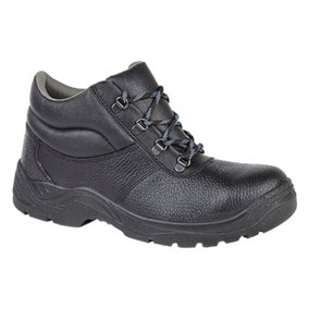 Grafters Mens Padded Collar D-Ring Chukka Safety Boots Black (10 UK)