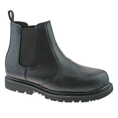 Grafters Mens Safety Chelsea Boots Black (7 UK) DIY at B&Q