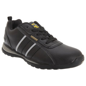 Grafters Mens Safety Toe Cap Trainer Shoes Black/Grey Action (11 UK)