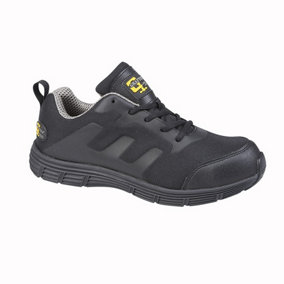 Grafters Mens Steel Toe Safety Trainers Black/Grey (7 UK)