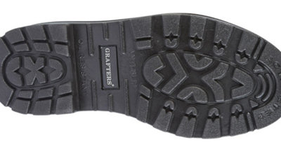 Grafters Unisex Black Leather Safety Dealer Boot - Grinder, Black Leather, 13 UK