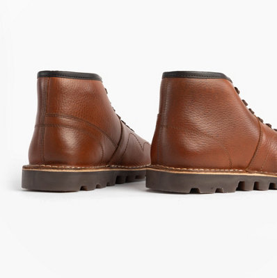 Grafters UNISEX Original Leather Monkey Boots Waxy Brown