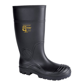 Grafters Womens PVC Safety Waterproof Boot Black (7 UK)