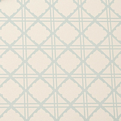 Graham & Brown Diane Light Blue Geometric Diamond Cross Vinyl Wallpaper