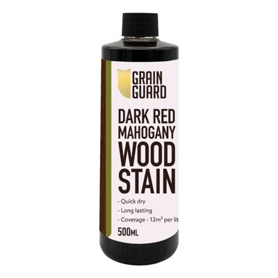 Grain Guard Water Based Wood Stain - Dark Red Mahogany - 500ml