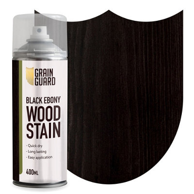 Grain Guard Water Based Wood Stain Spray - Black Ebony - 400ml