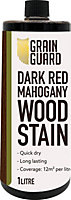 GRAIN GUARD Wood Stain - Dark RED Mahogany - Water Based & Low Odour - Easy Application - Quick Drying - 1 Litre