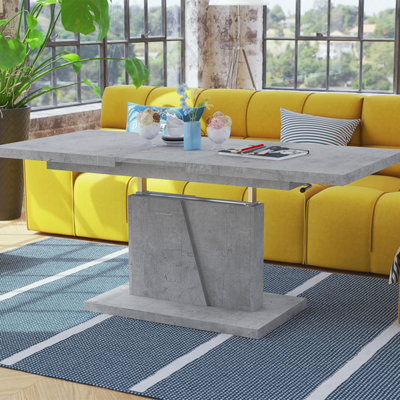 Grand Noir 2 in 1 Extending Coffee / Dining Table - Concrete