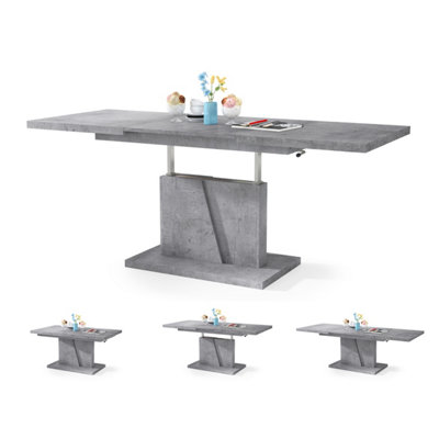 Grand Noir 2 in 1 Extending Coffee / Dining Table - Concrete